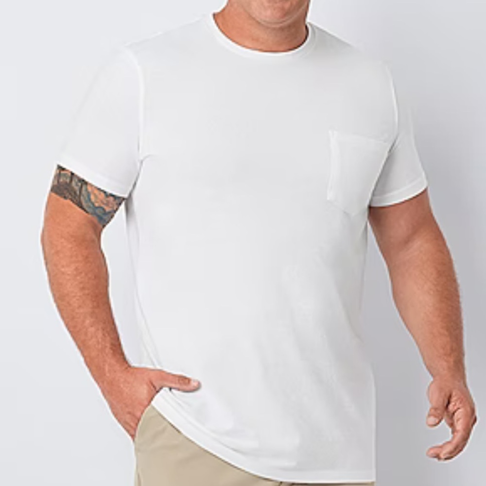 St. John’s Bay Big & Tall Men’s Crew Neck Short Sleeve Moisture Wicking T-Shirt